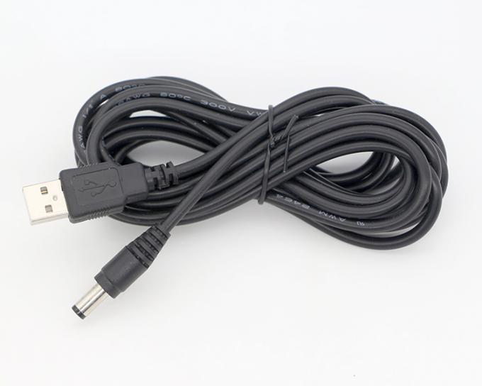 1m 3m 5m 10m 1A 2A 5A USB A macho a DC 5.5x2.1mm 3.5 1.35 4.0 1.7 Barril Jack Cable de cargador de energía para cámara de CCTV LED 8