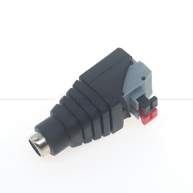 5V 12V Botón de Presión sin soldadura DC 5.5 * 2.1mm Jack de barril masculino femenino a 2p Cables Conector de cable de cable para cámara de tira LED 5