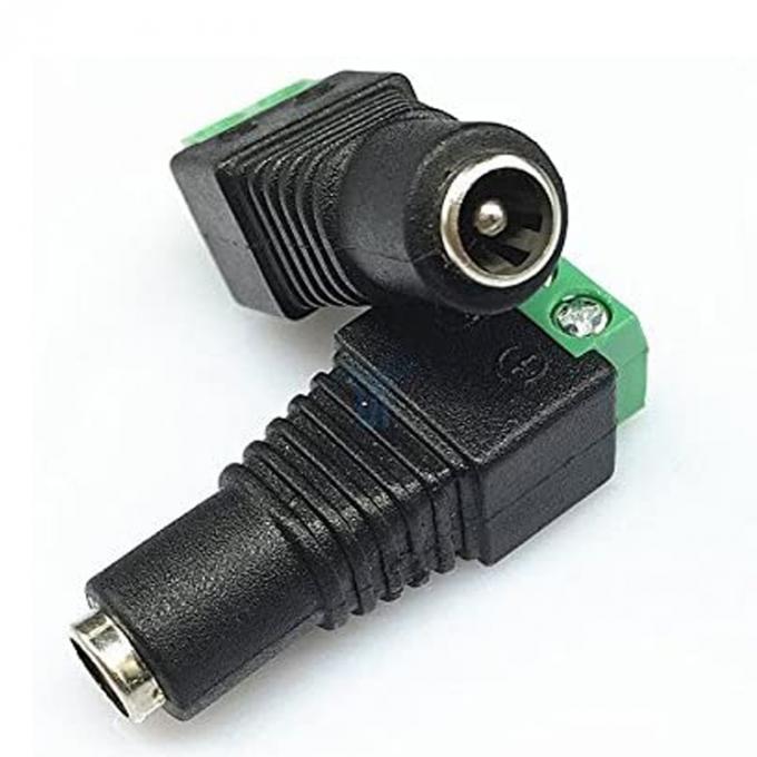 12v sin soldadura 24v 5.5x2.5mm 5.5x2.1mm Conector de conexión de corriente continua femenina Jack Adaptador para cámaras de circuito cerrado 3