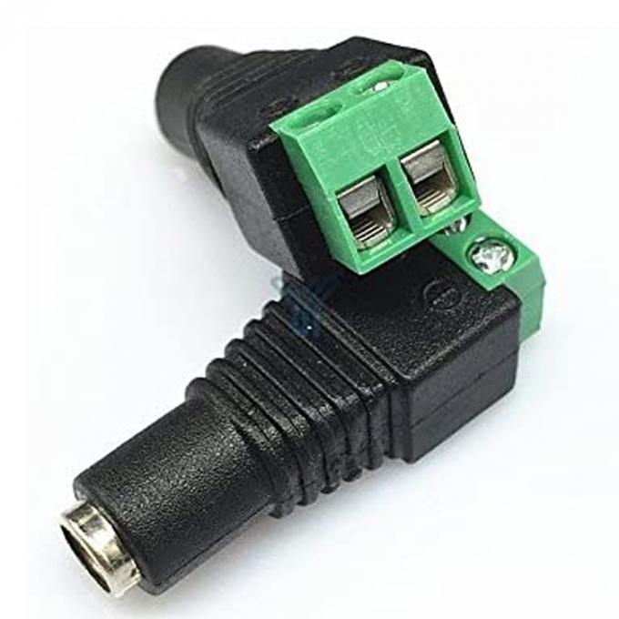 12v sin soldadura 24v 5.5x2.5mm 5.5x2.1mm Conector de conexión de corriente continua femenina Jack Adaptador para cámaras de circuito cerrado 2