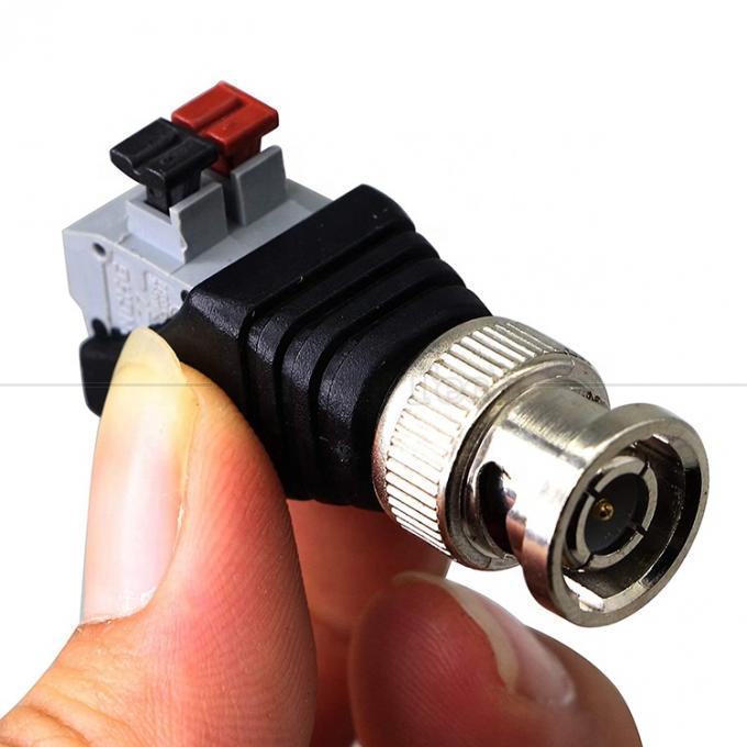 Terminal de tornillo sin soldadura 2 Pin Presione el botón BNC Conector masculino femenino Adaptador de alimentación para cámara de circuito cerrado 1