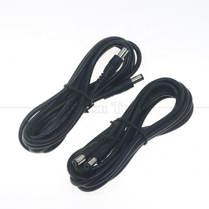 Custom 16AWG 18 20 22 24 26 28 AWG Hombre a Hombre 5.5x2.1mm 5.5x2.5mm 3.5x1.35mm 12V Cable de extensión de suministro de energía de enchufe continuo para CCTV 4