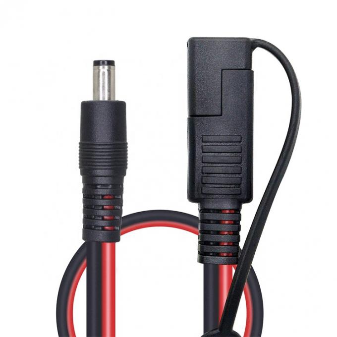 10A Fuse DC Jack 5.5x2.1mm para el cable de extensión de energía de conexión SAE para el cargador de paneles solares de motocicletas 1