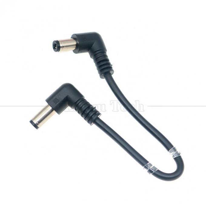 12V 24V macho a macho DC conector de conector de conexión angular 5.5 * 2.1mm de alimentación eléctrica cables de cable de extensión 1