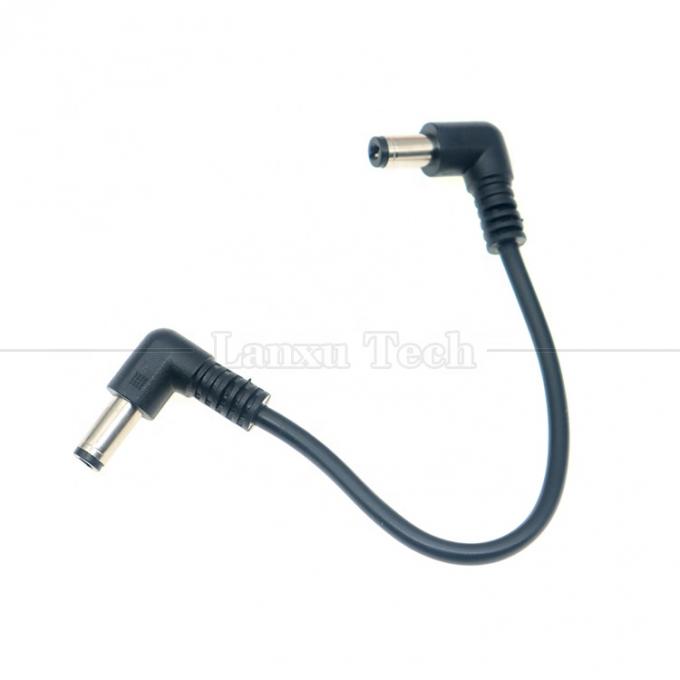 12V 24V macho a macho DC conector de conector de conexión angular 5.5 * 2.1mm de alimentación eléctrica cables de cable de extensión 4