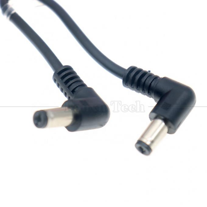 12V 24V macho a macho DC conector de conector de conexión angular 5.5 * 2.1mm de alimentación eléctrica cables de cable de extensión 3