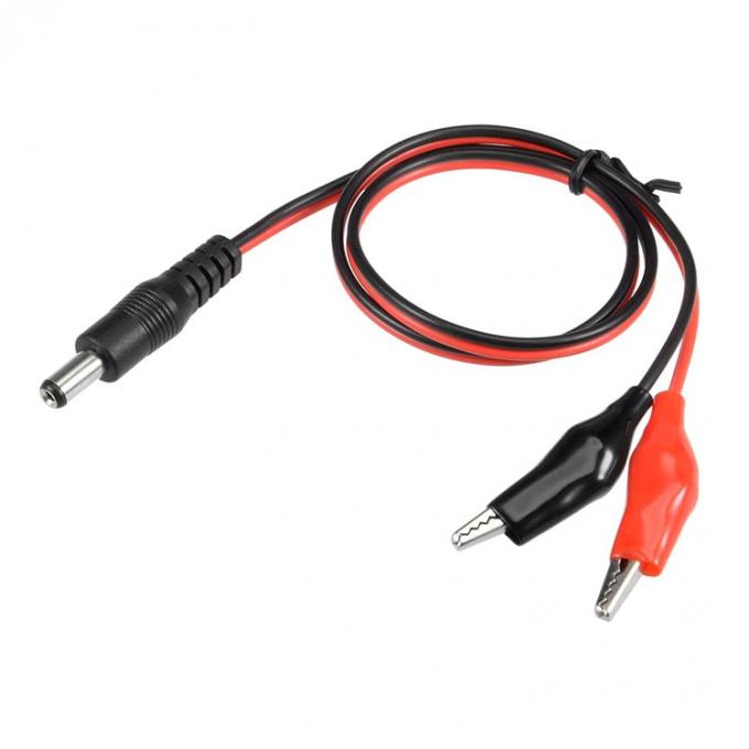 30cm DC Barril Jack 5.5x2.1mm Hombre Hembra a doble clip de cocodrilo Fuente de alimentación Cable de corriente continua para cámara de CCTV 1