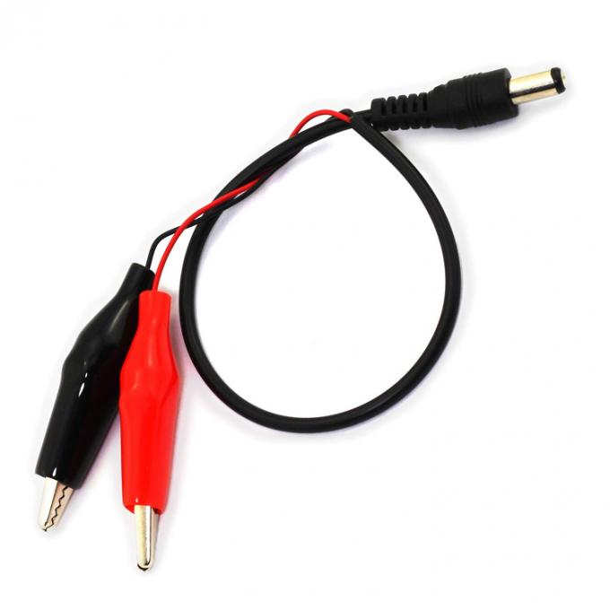 30cm DC Barril Jack 5.5x2.1mm Hombre Hembra a doble clip de cocodrilo Fuente de alimentación Cable de corriente continua para cámara de CCTV 5