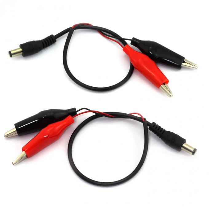 30cm DC Barril Jack 5.5x2.1mm Hombre Hembra a doble clip de cocodrilo Fuente de alimentación Cable de corriente continua para cámara de CCTV 6