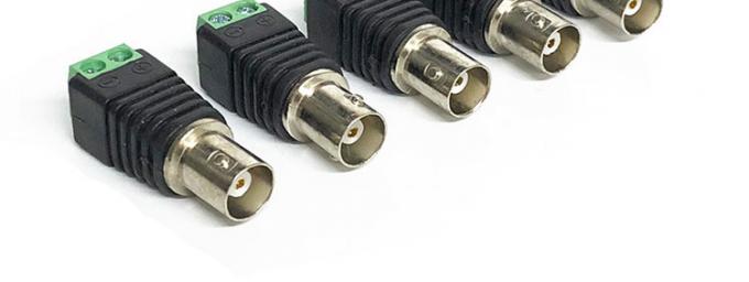 Terminal de tornillo sin soldadura BNC Adaptador de conector femenino masculino para cámara de circuito cerrado de CCTV Monitor de video grabador 4