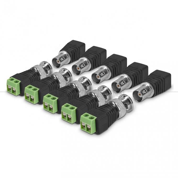 Terminal de tornillo sin soldadura Conector BNC masculino femenino Adaptador de alimentación para cámara de Cctv Monitor de video grabador 1