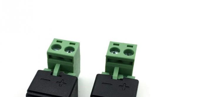 Inserción sin soldadura Hombre Hembra 2.1 X 5.5 mm Jack de conector de corriente continua Adaptador de conector de terminal de alimentación para cámara de circuito cerrado de banda LED 3