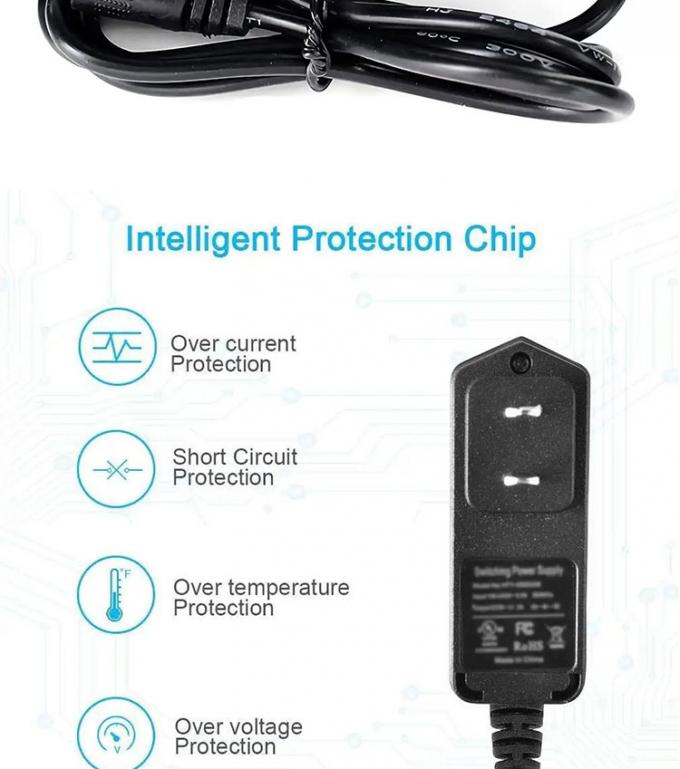 EE.UU. UE Reino Unido AU AC Plug 12v 500mA 1A 2A DC Adaptador de carga de energía para batería LED 3