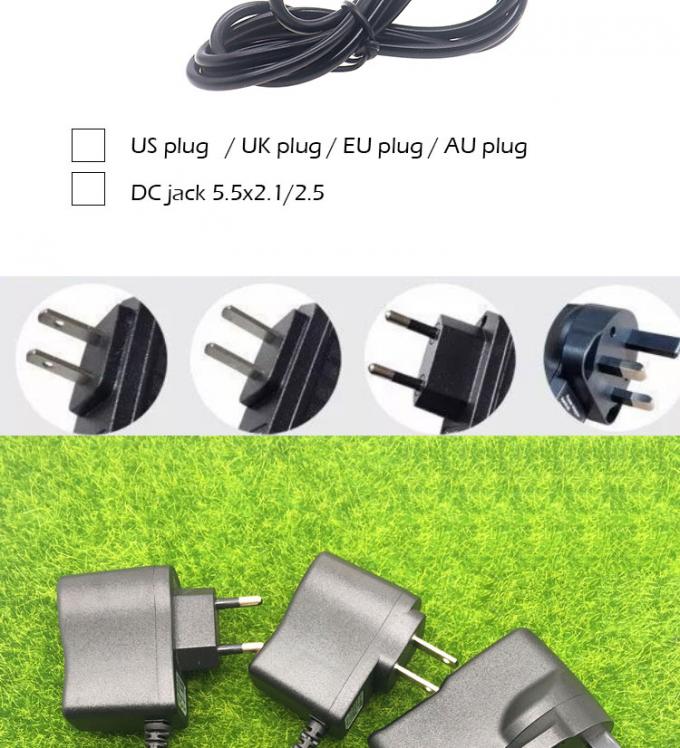 EE.UU. UE Reino Unido AU Enchufe AC a 5V 9V 12V DC 5.5x2.1mm 2.5 Jack Adaptador de alimentación 1