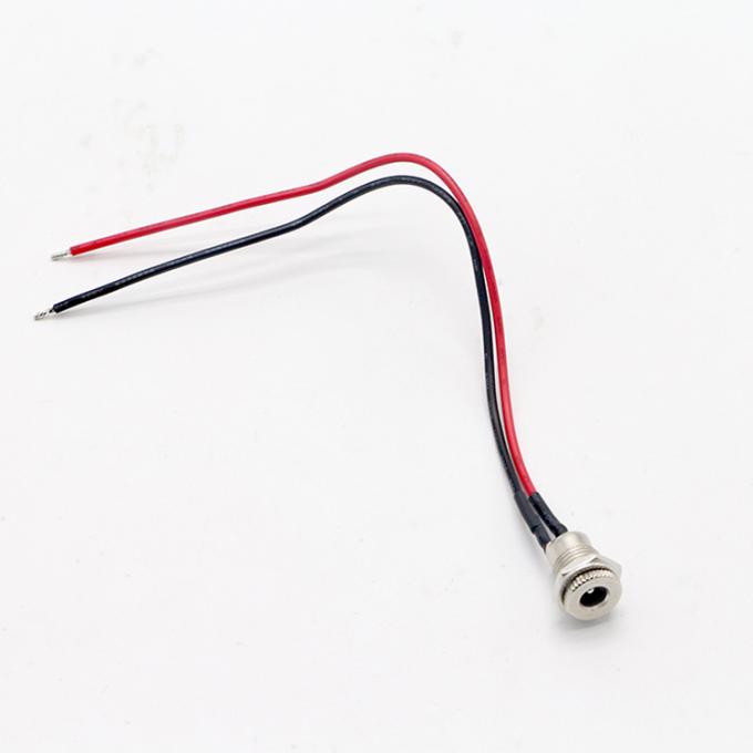 Mujer con rosca montada DC099 Jack de barril enchufe 10A 5.5x2.1mm Adaptador de alimentación de corriente continua Cables de extremo de alambre enlatados 5