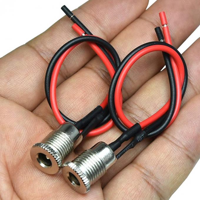 Mujer con rosca montada DC099 Jack de barril enchufe 10A 5.5x2.1mm Adaptador de alimentación de corriente continua Cables de extremo de alambre enlatados 6