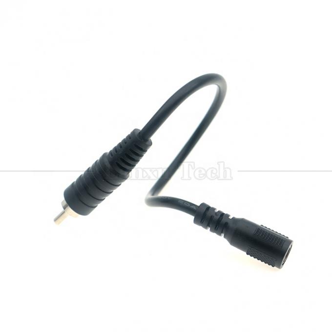 RCA Hombre a CC 5.5x2.5mm 5.5x2.1mm Hembra enchufe de barril Jack 12V DC Cables de alimentación del pedal 2