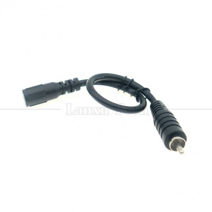 RCA Hombre a CC 5.5x2.5mm 5.5x2.1mm Hembra enchufe de barril Jack 12V DC Cables de alimentación del pedal 4