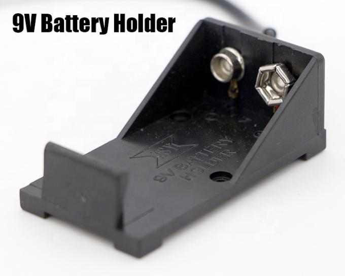 Cuadro de caja de 15 cm para celdas 9V Portador de batería con conector de corriente continua 2.1x5.5mm 2