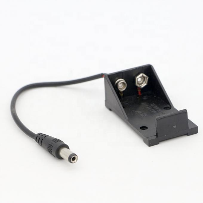 Cuadro de caja de 15 cm para celdas 9V Portador de batería con conector de corriente continua 2.1x5.5mm 1
