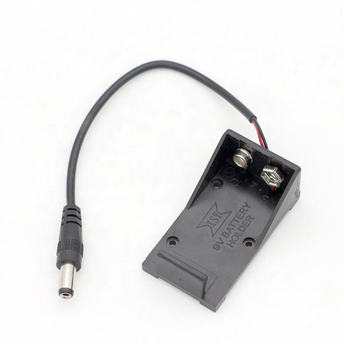 Cuadro de caja de 15 cm para celdas 9V Portador de batería con conector de corriente continua 2.1x5.5mm 6