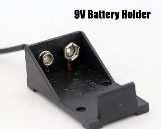 Cuadro de caja de 15 cm para celdas 9V Portador de batería con conector de corriente continua 2.1x5.5mm 3