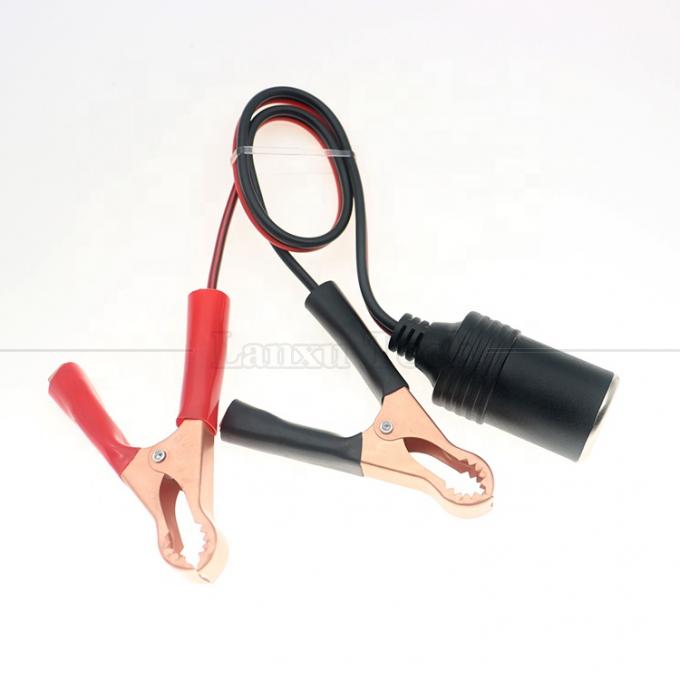 12V Batería de cocodrilo clips abrazadera para el coche encendedor de cigarrillos conector de conexión femenino cable de alimentación 3