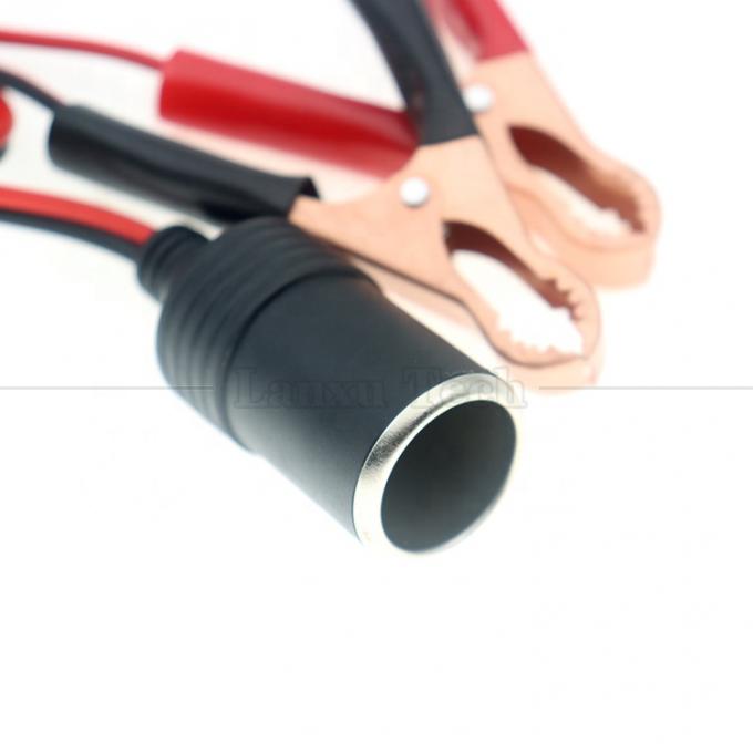 12V Batería de cocodrilo clips abrazadera para el coche encendedor de cigarrillos conector de conexión femenino cable de alimentación 2
