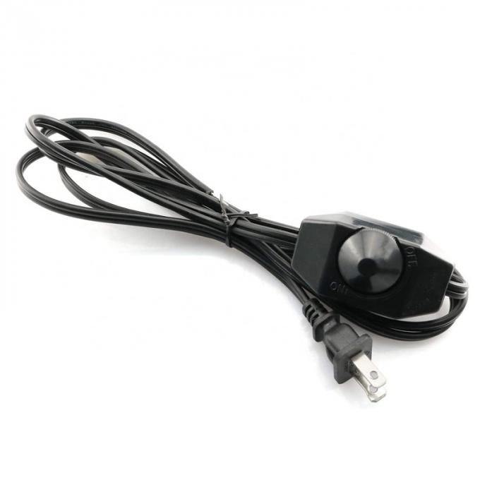 1.8m Botón giratorio LED regulable con interruptor de atenuación del control Cable de alimentación para la lámpara LED 0