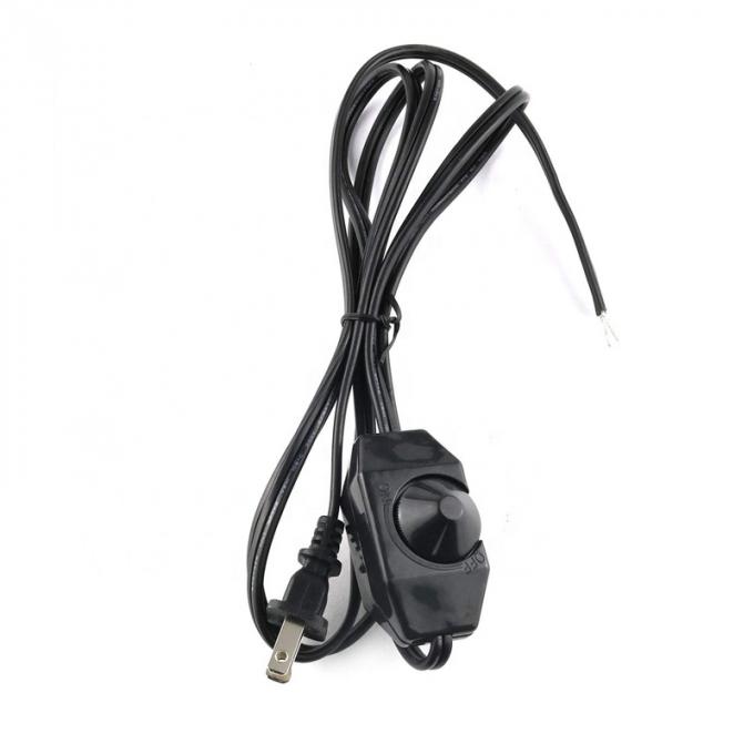 1.8m Botón giratorio LED regulable con interruptor de atenuación del control Cable de alimentación para la lámpara LED 1