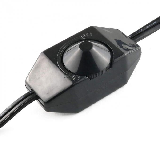 1.8m Botón giratorio LED regulable con interruptor de atenuación del control Cable de alimentación para la lámpara LED 3