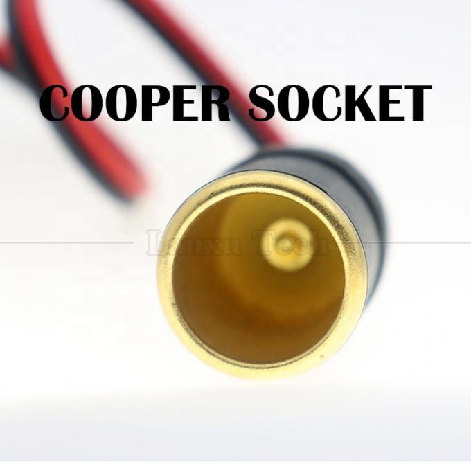 12V 24V 20A Cooper puro de corriente continua encendedor de cigarrillos para automóviles conector de toma de corriente de conexión de conexión de conexión de cable de extensión 2