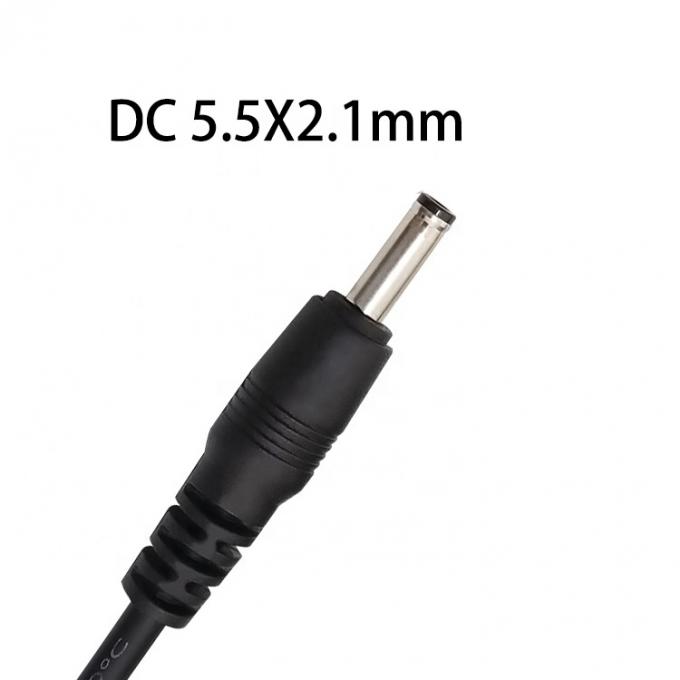 CUSTOM DC Barril Jack Hombre 2.1X5.5mm a Despojado de alambre de lata Pigtail Cables de extremo desnudo con SR Grommet 3