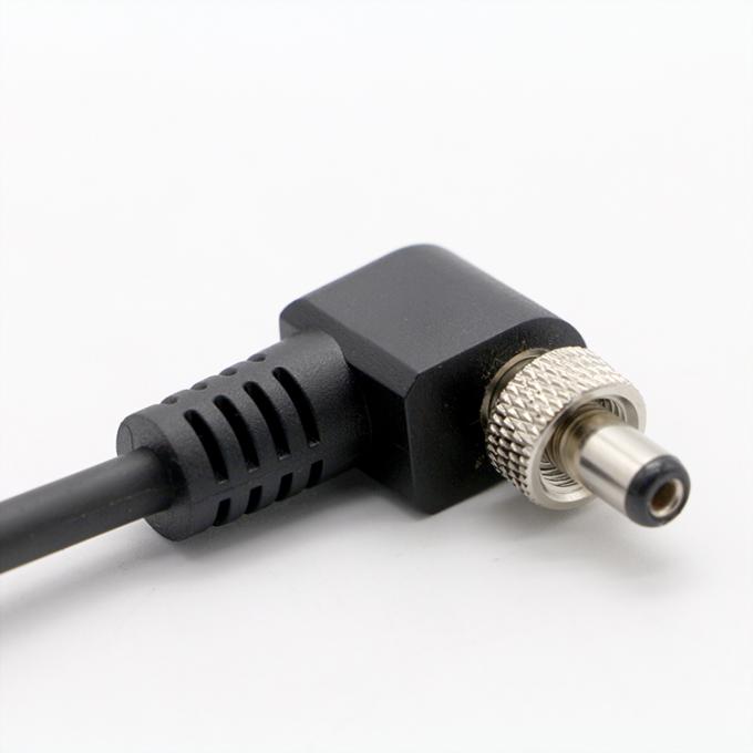 OEM Cerradura de tornillo de 90 grados Ángulo derecho 5V 12V Hombre a mujer 5.5x2.1mm 5.5X2.5mm Cable de alimentación CC 2