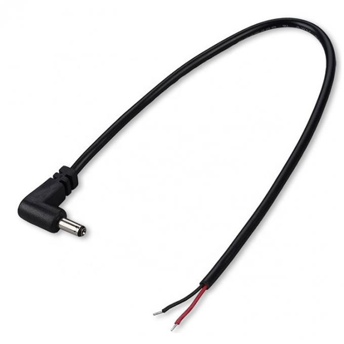 90 grados en ángulo recto DC Jack 5.5x2.1mm 5.5x2.5mm 1.35x3.5mm para abrir el alambre del extremo del cable de cola de cerdo 1