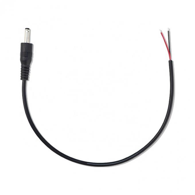 90 grados en ángulo recto DC Jack 5.5x2.1mm 5.5x2.5mm 1.35x3.5mm para abrir el alambre del extremo del cable de cola de cerdo 4