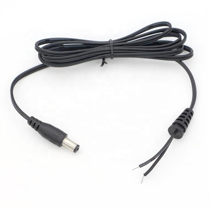 Jack de barril de corriente continua masculino femenino de 2.1x5.5 mm a cable de carga de corriente continua Pigtail abierto 1