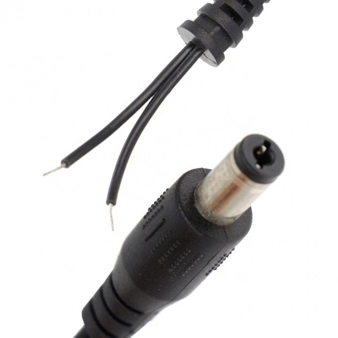 Jack de barril de corriente continua masculino femenino de 2.1x5.5 mm a cable de carga de corriente continua Pigtail abierto 2