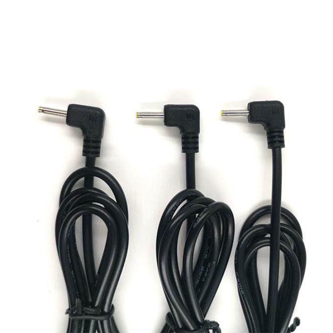 Ángulo de 90 grados de costumbre DC Jack de barril 2.5x0.7mm para el cable de extremo de alambre desnudo enlatado 4