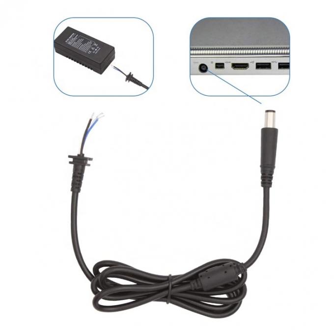 DC 7.4x5.0mm Jack de cañón masculino a extremo desnudo enlatado con cola de cerdo abierta Cable de extensión de alambre para adaptador de computadora portátil 3