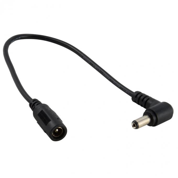 Ángulo de 90 grados Conector masculino a femenino 5.5x2.1mm Jack de barril Cable de extensión de energía DC 6