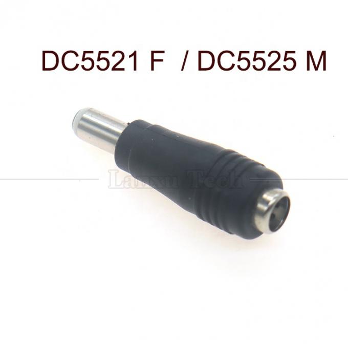 5.5x2.1mm Hembra a 5.5x2.5mm Plug Hombre DC Power Barrel Jack Conector Convertidor Adaptador 2