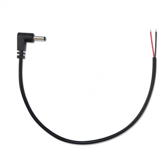 Personalización Ángulo de 90 grados DC Barril Jack Hombre 3.5x1.35mm a despojado de alambre de lata Pigtail Cables de extremo desnudo 1