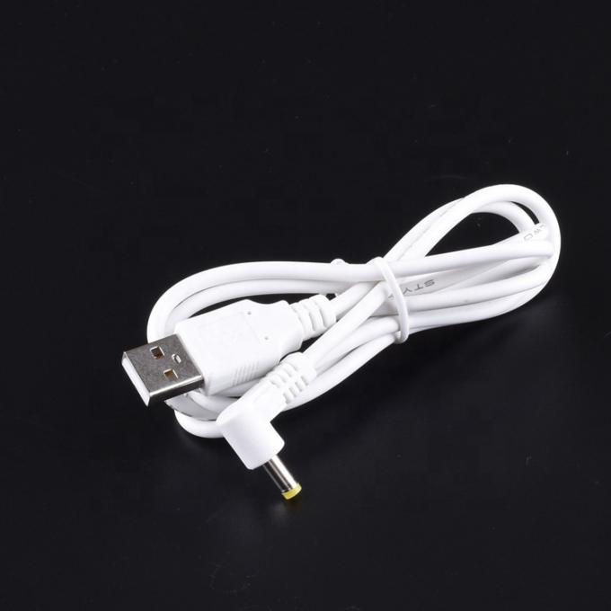 Ángulo de 90 grados Forma L 1m USB a DC Hombre 4,0x1,7 mm Cable de carga de extensión 1