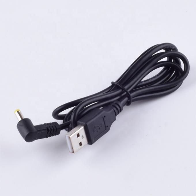 Ángulo de 90 grados Forma L 1m USB a DC Hombre 4,0x1,7 mm Cable de carga de extensión 3