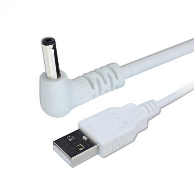 Blanco Negro Ángulo de 90 grados 5.5x2.1mm 5.5x2.5mm 1.35x3.5mm Cable de alimentación USB a CC 6
