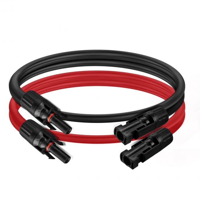 10AWG 6mm Cable solar impermeable Adaptador de panel solar Cable de extensión solar con conectores femeninos y masculinos Kit de herramientas de cable 0