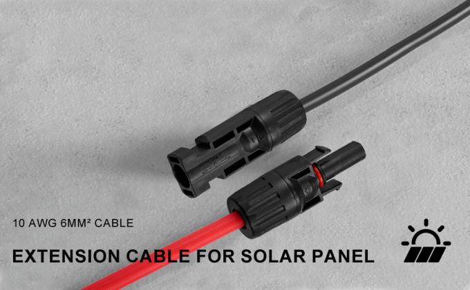 10AWG 6mm Cable solar impermeable Adaptador de panel solar Cable de extensión solar con conectores femeninos y masculinos Kit de herramientas de cable 2
