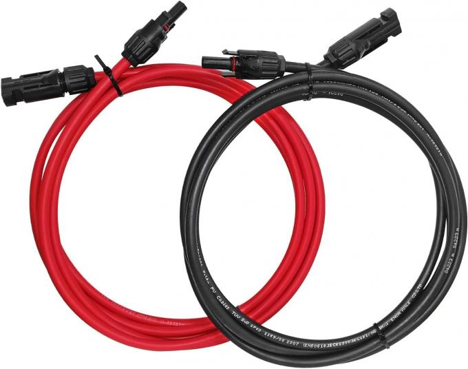 10AWG 6mm Cable solar impermeable Adaptador de panel solar Cable de extensión solar con conectores femeninos y masculinos Kit de herramientas de cable 1