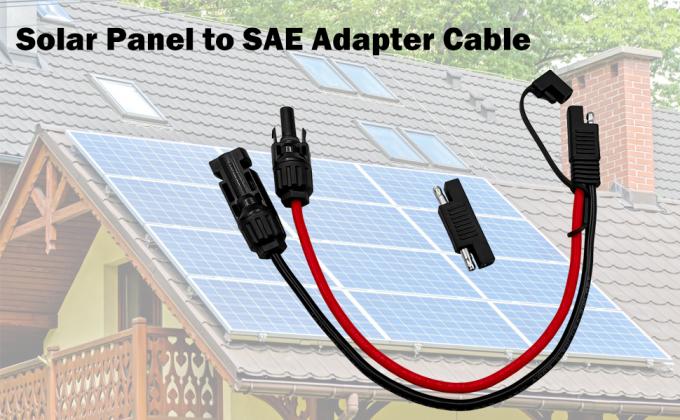 10AWG SAE para el cable de extensión del adaptador del panel solar RV Conector del panel solar Cable para RV Caravana Paneles solares Carga de la batería 7